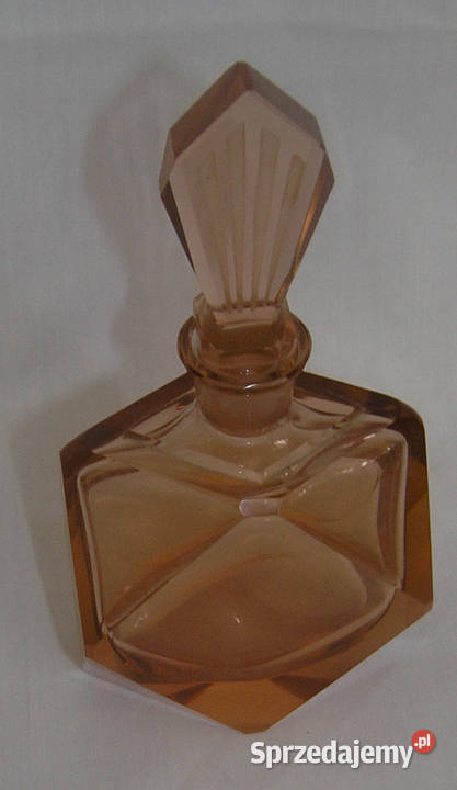 flakon do perfum vintage 01 szkło rozalinoweAlD Bartków