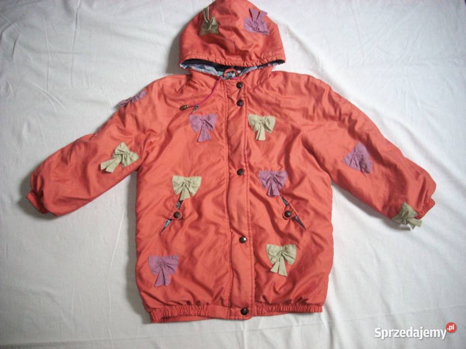 Kurtka Ocieplona Dzięwczęca Kokardki 128 134 Nowy Sącz