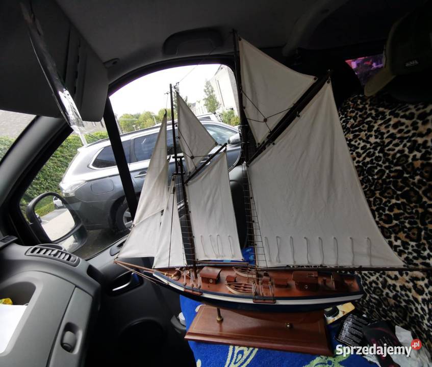 Jacht drewniany model łódka żeglarstwo dekoracja Łódź