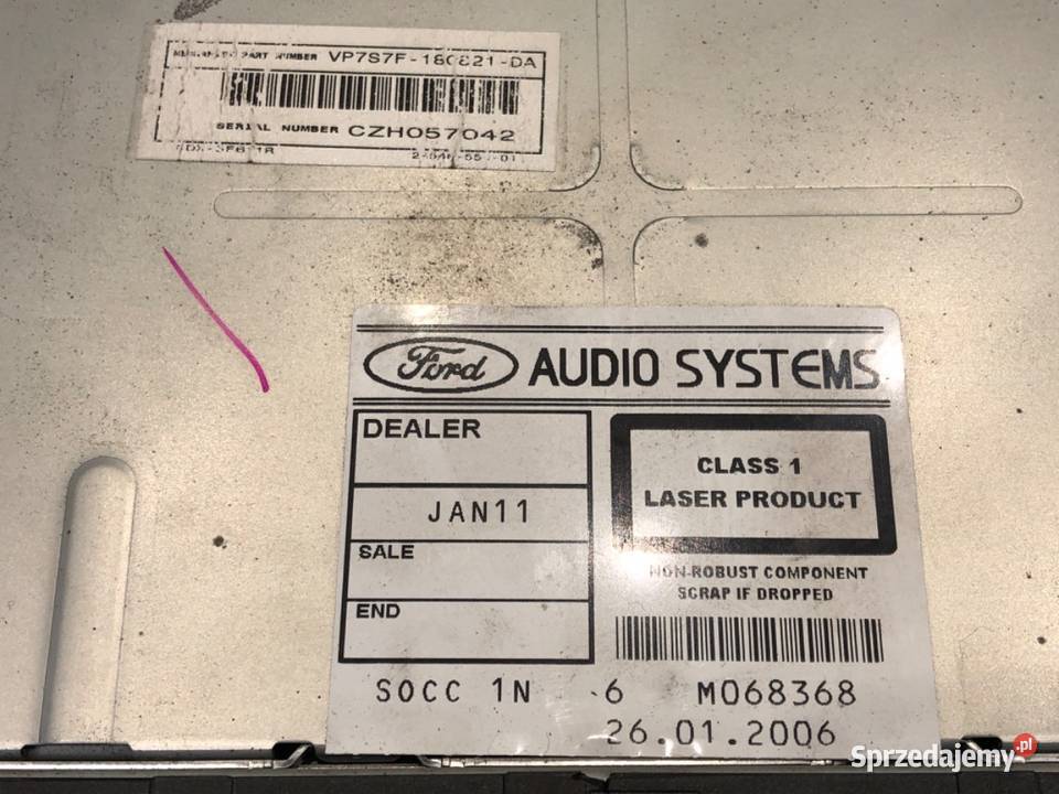 RADIO SONY FORD FOCUS II 4M5T18C815BJ 0413