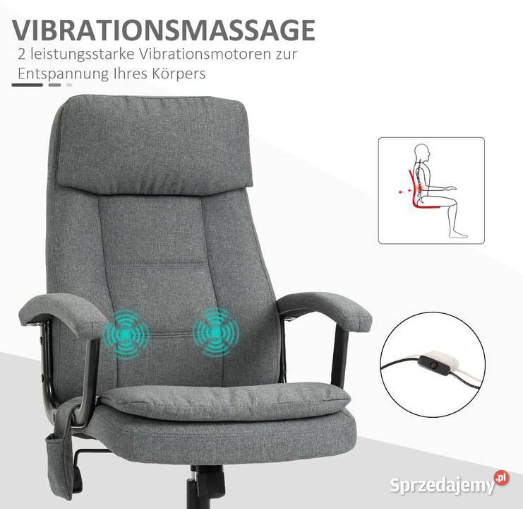Vinsetto Krzesło biurowe z funkcją masażu Bochnia