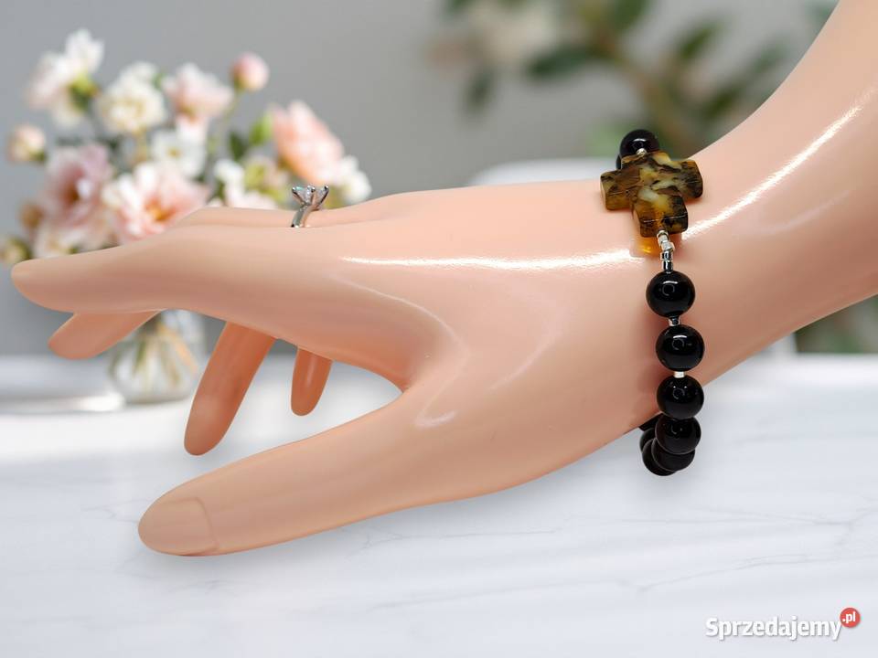 Bransoletka dziesiątka różańca z bursztynu Bransoletki Warszawa