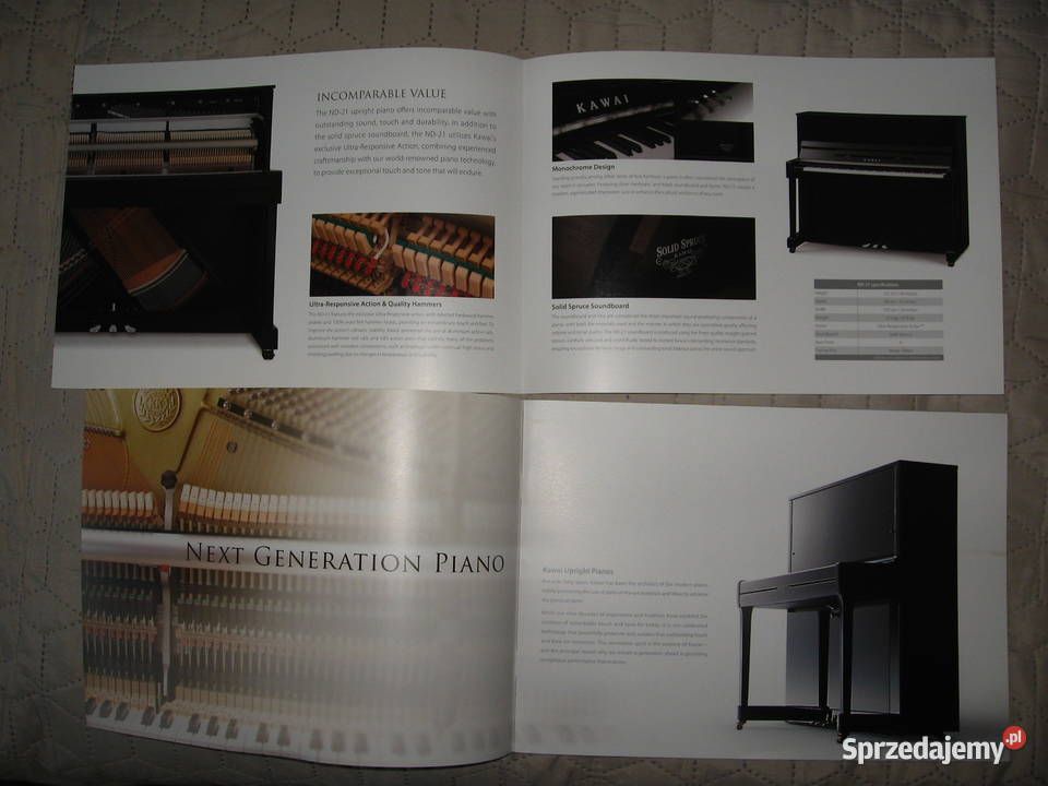 Kawai K Series Upright Pianos catalog ND 21 pomorskie Kępice sprzedam