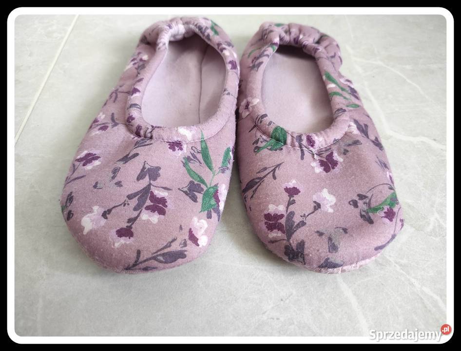 Kapcie damskie 37 bambosze wkładane 24 mazowieckie