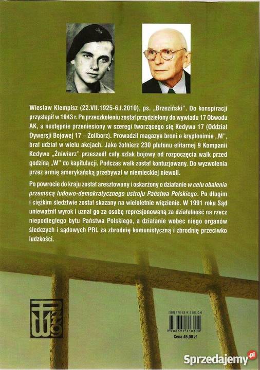 W Klempisz Urodzony 22 lipca Relacja powstańca i Rok wydania 2014