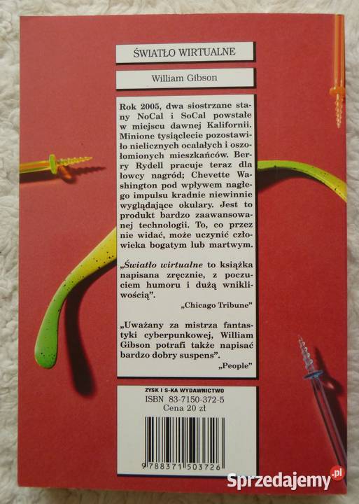 Światło wirtualne William Gibson mazowieckie Warszawa