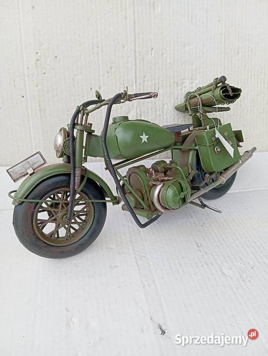 MOTOCYKL WOJSKOWY METALOWY RETRO REPLIKA