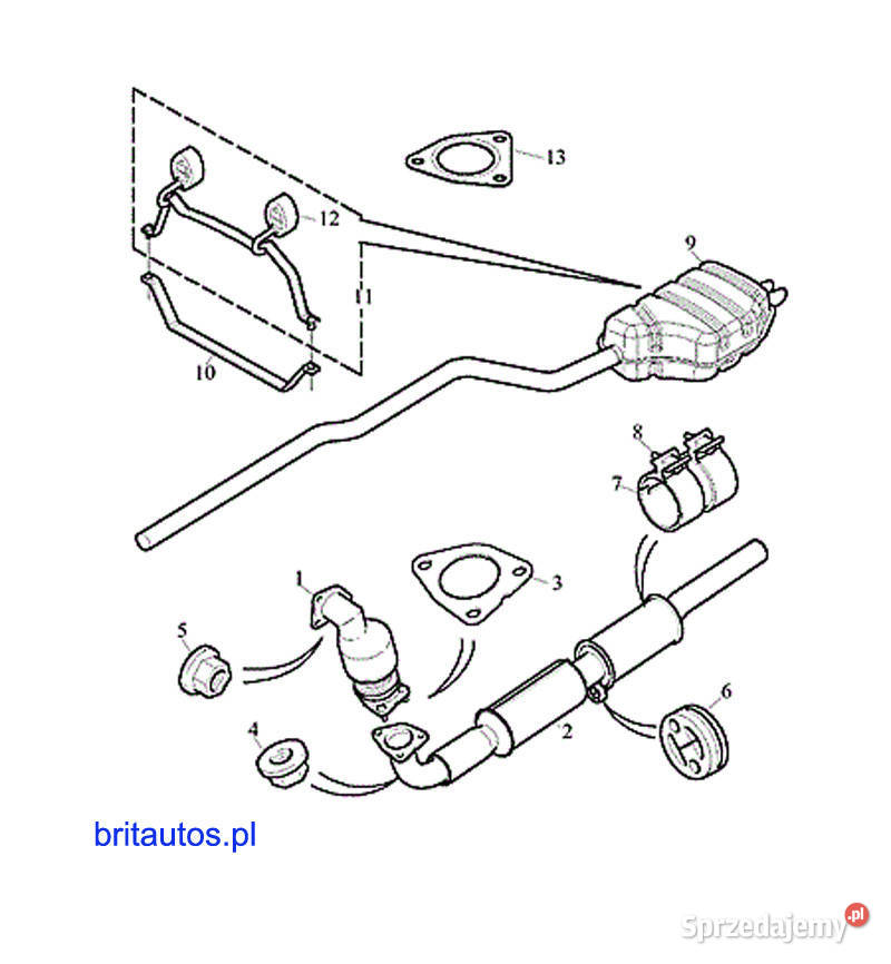 ROVER 75 MG ZT CDT ŁĄCZNIK ELASTYCZNY WYDECHU Części Poznań sprzedam