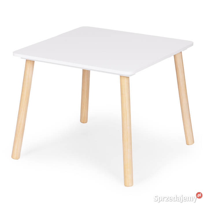 Zestaw mebli dzieci stolik 2 krzesła białe Smogorzów