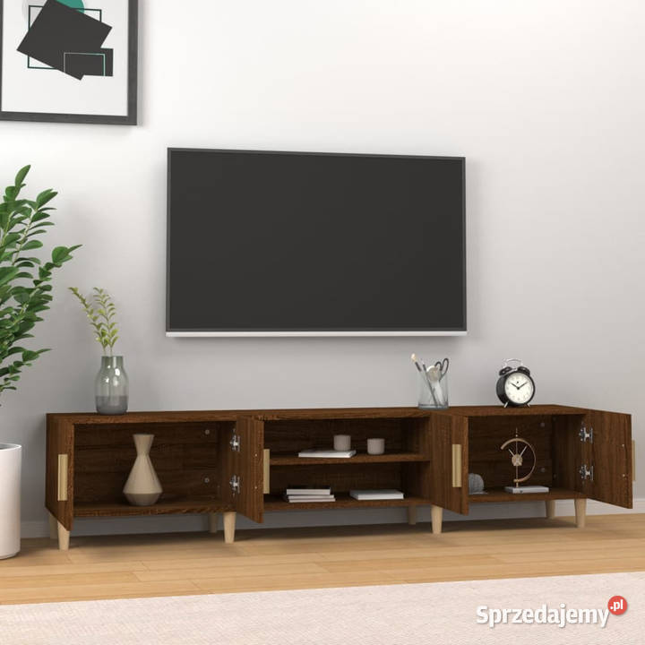 Szafka pod TV brązowy dąb 180x315x40 WM816263 mazowieckie Warszawa