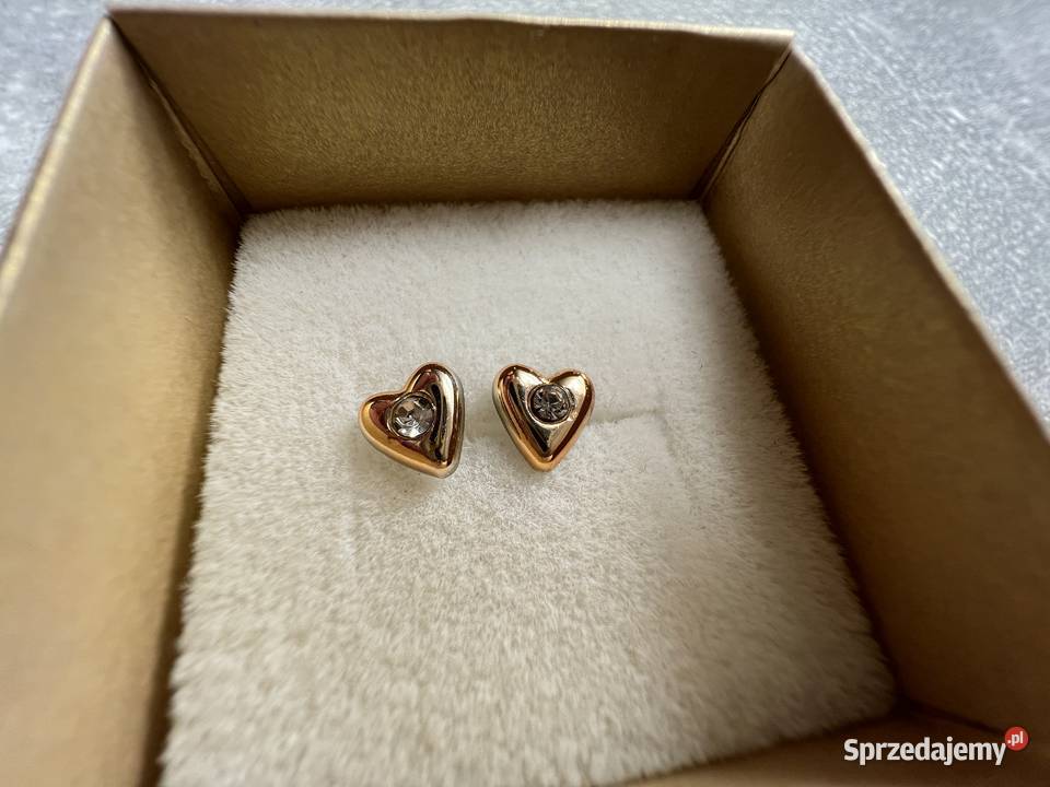 Kolczyki złote serce serca