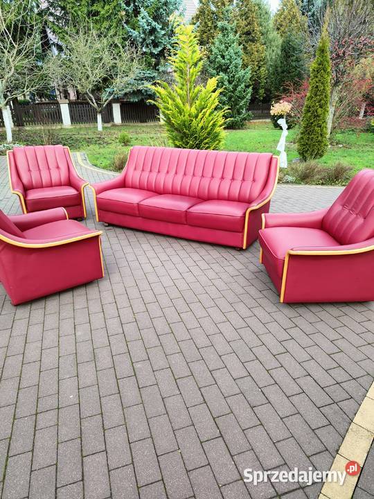 komplet wypoczynkowy 3 1 1 1 skóra 100 Ełk