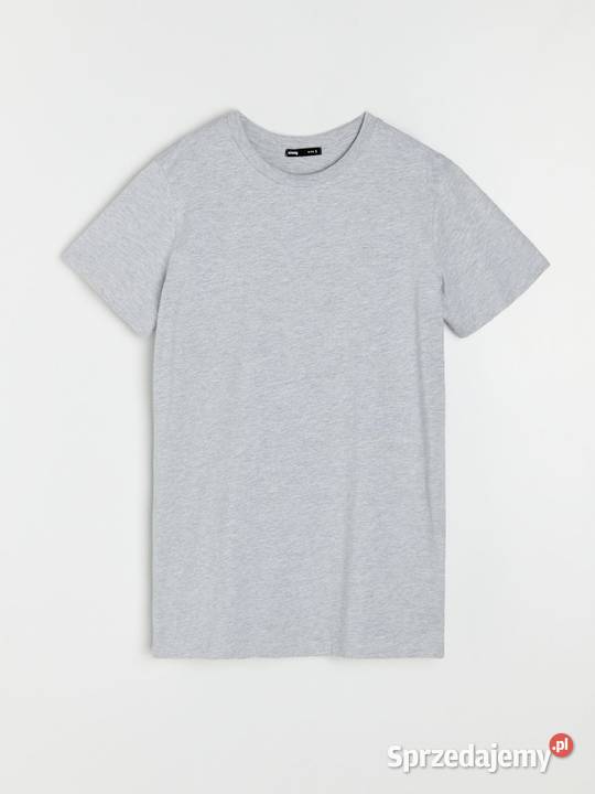 szary tshirt longertunikasukienka Sinsay Olkusz