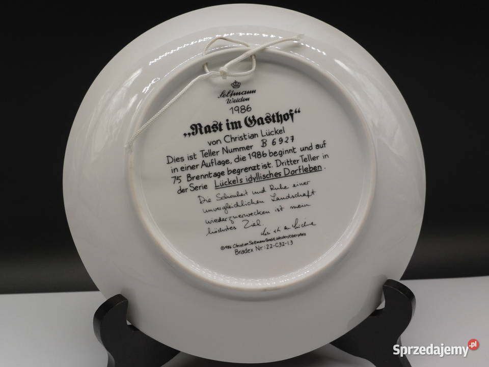 Talerz kolekcjonerski Sielanka wiejska Seltmann Raszków