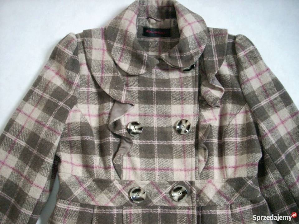 MISS SELFRIDGE płaszcz PRZEJŚCIOWY Krata 38 M 40 Nowy Sącz