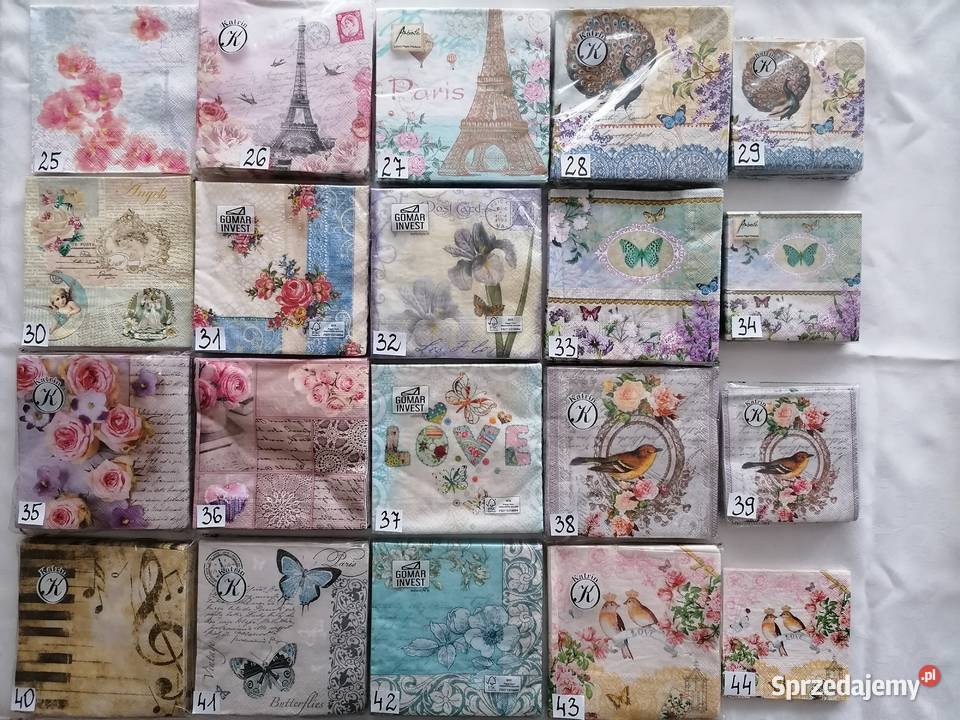 Serwetki decoupage świąteczne róże Sagen i inne Rękodzieło Laskowiec
