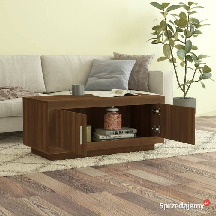 Stolik kawowy brązowy dąb 102x50x45 materiał Meble mazowieckie Warszawa