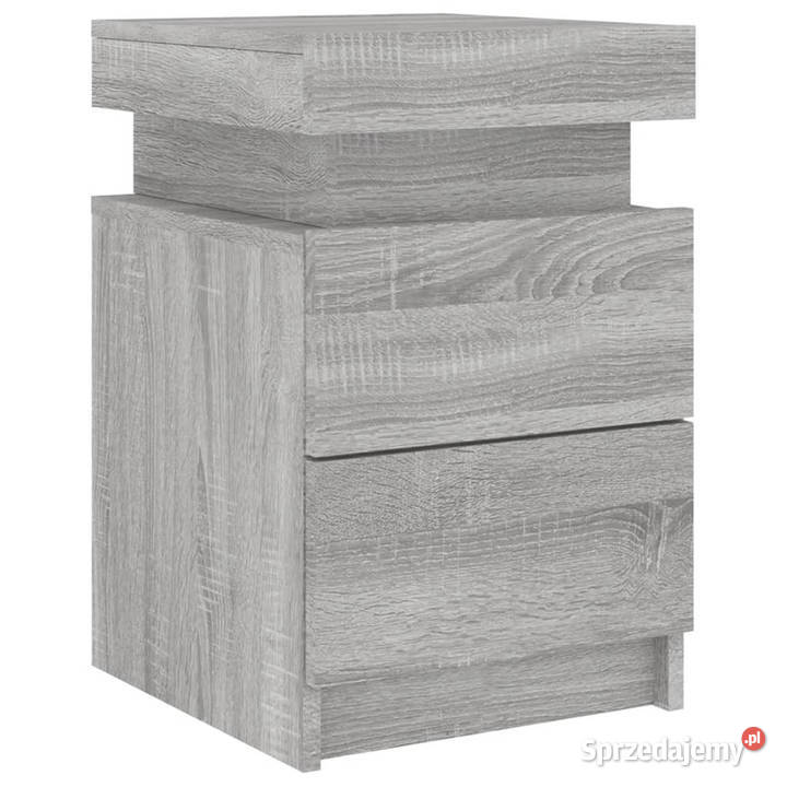 Szafki nocne z LED 2 szary dąb sonoma 35x39x55 Warszawa