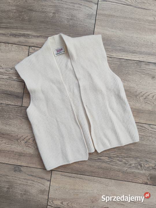 Kremowa wełniana kamizelka Vintage y2k Jasło sprzedam