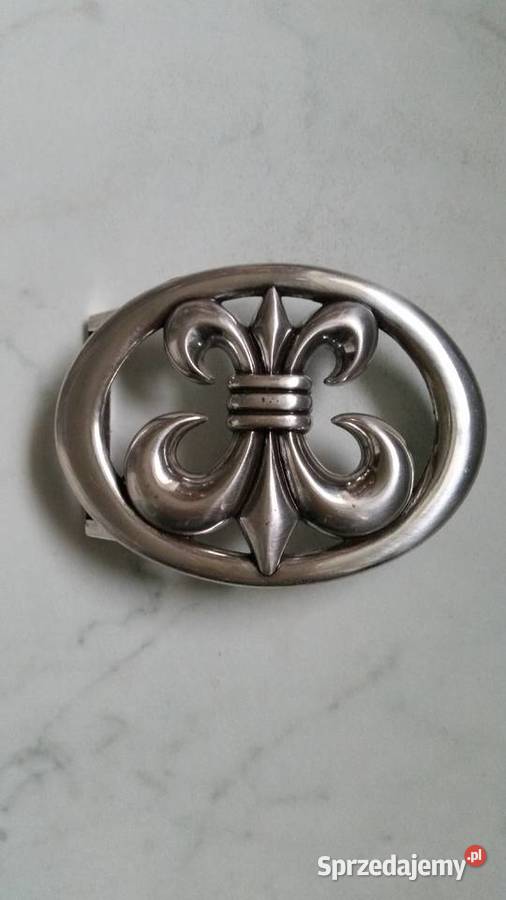 Metalowa klamra do paska harcerska lilijka Puławy