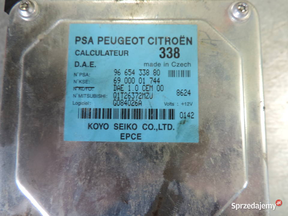 MODUŁ WSPOMAGANIA CITROEN C3 I 9665433880 Rok produkcji 2009 małopolskie Nowy Sącz