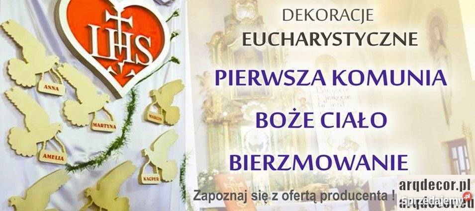 Napisy Cytaty Eucharystyczne Dekoracje Pierwsza Produkcja Dębna