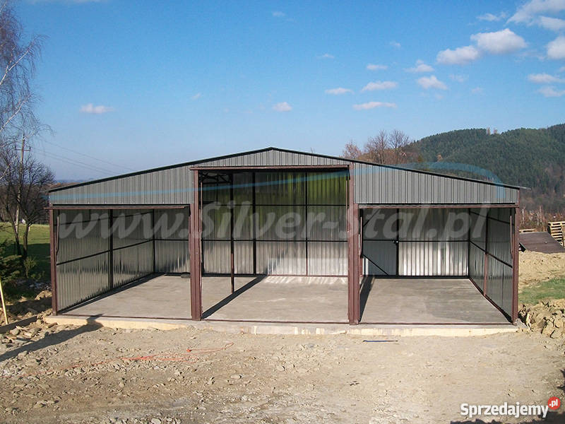 Garaż blaszany na maszyny rolnicze wiata hala