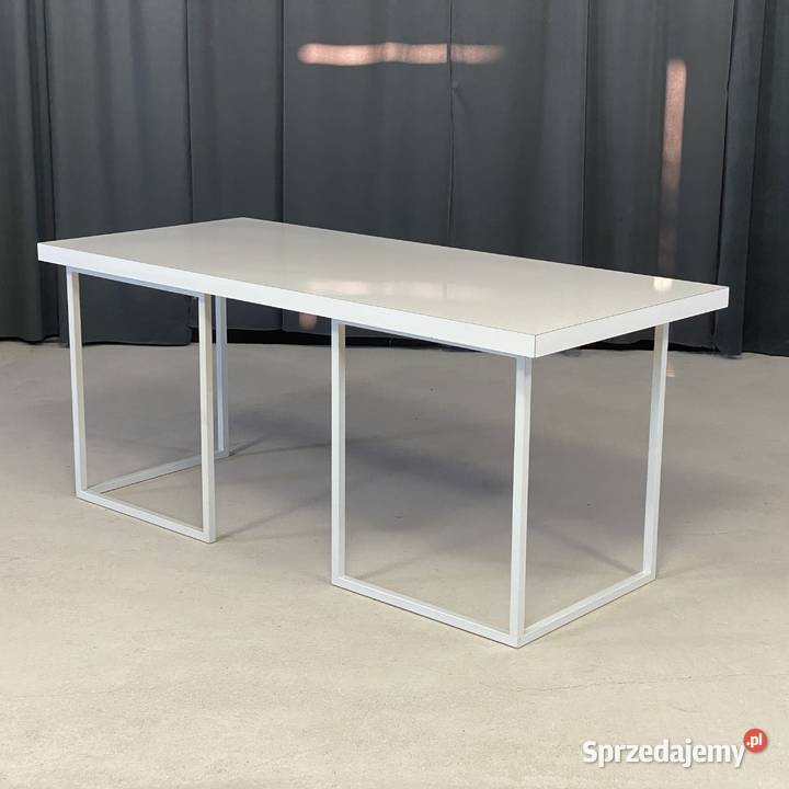Biurko nowoczesne białe 18080 metalowa podstawa 180cm zachodniopomorskie Budno