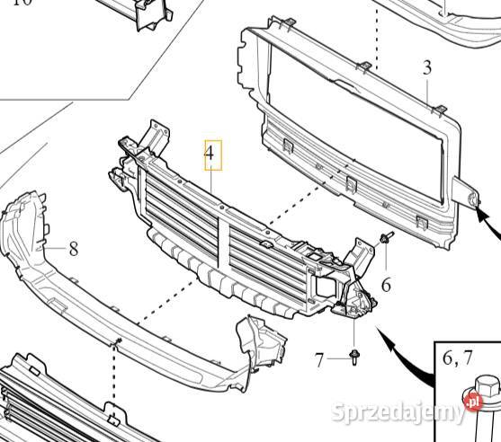 VOLVO XC60 II gorna zaluzja aktywna prowadnica