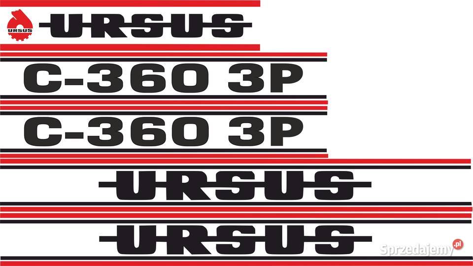 Napis Ursus naklejki C360 3P komplet naklejek Biuro Kamionna