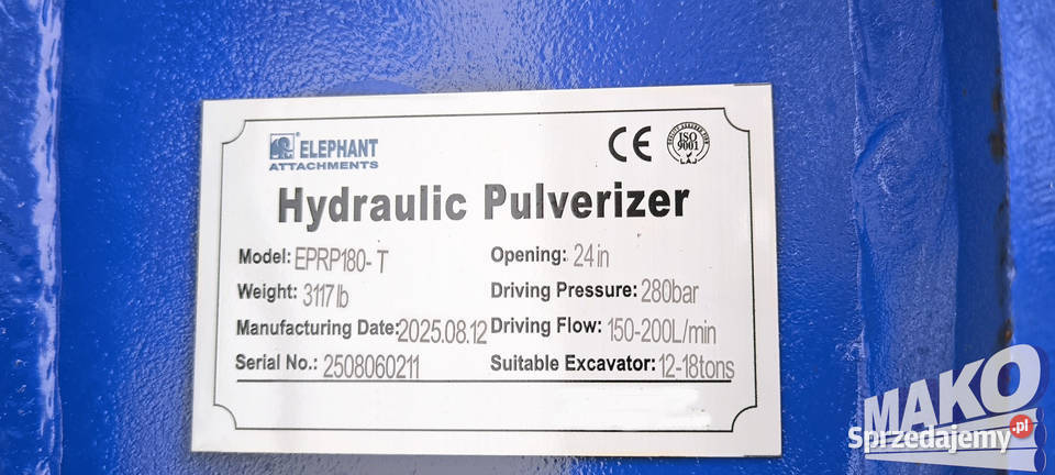 Szczęka krusząca nożyce wyburzeniowe Elephant Ostrowiec Świętokrzyski