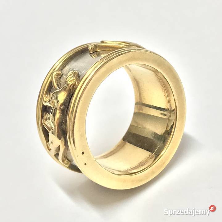 Złota OBRĄCZKA 18K zjawiskowa ala Cartier CUD mazowieckie sprzedam
