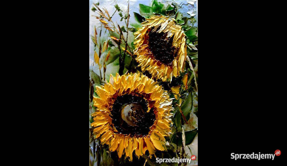 Słoneczniki Obraz olejny 30x20 kwiaty Warszawa