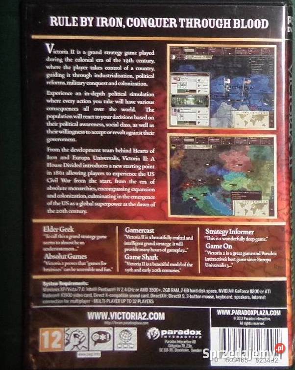 Victoria II 2 Gold Edition PC DVD BOX Paradox strategiczne Rzeszów