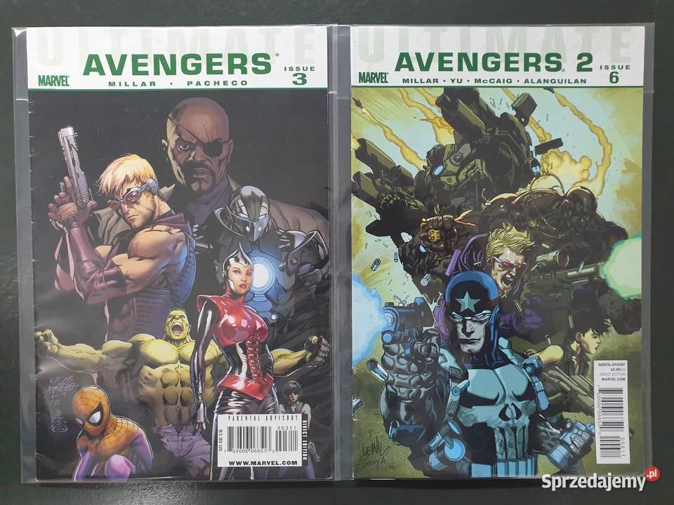 Ultimate Avengers 5 oryginalnych komiksów Marvel Amerykańskie Gdynia