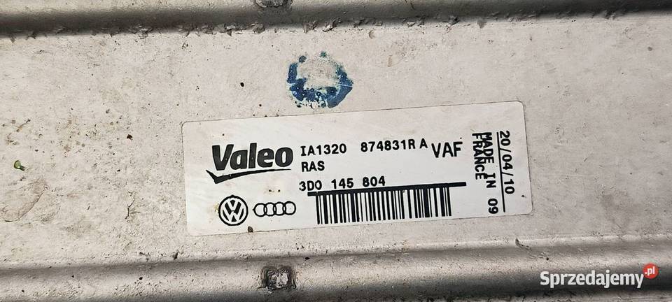 INTERCOOLER VOLKSWAGEN PHAETON 3D0145804 osobowe kujawsko-pomorskie Lipno