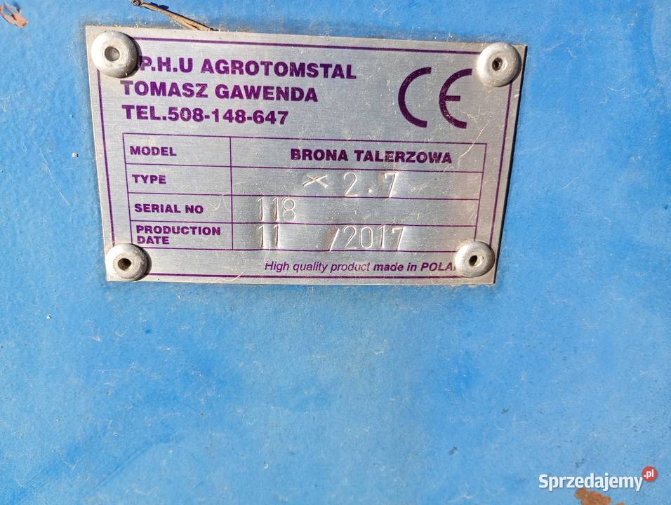 Talerzówka nieuszkodzony