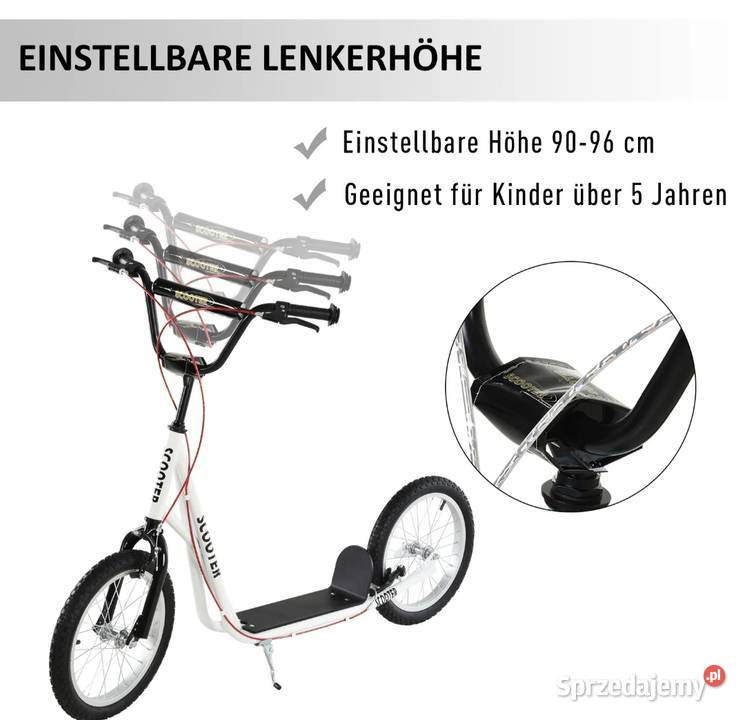 Hulajnoga dziecięca pneumatyczna regulowana Brzesko