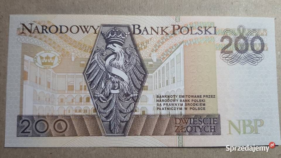 Rzadkosc 200 Złotych 1994 błąd druku BRAK Warszawa