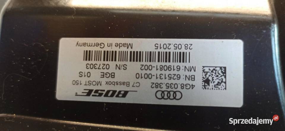 AUDI A7 4G GŁOŚNIK BOSE 4G8035382 sprzedam