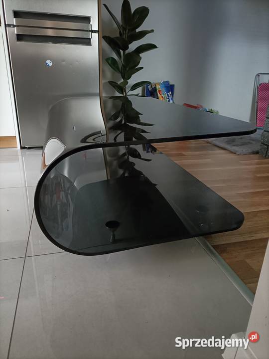 Ława szklana czarna 130cm Bogacica