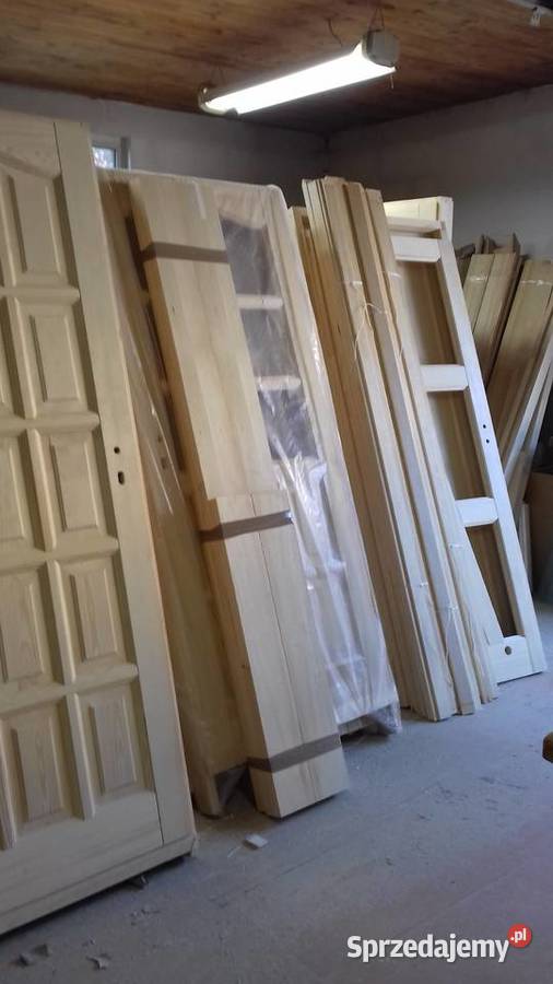 Drzwi drewniane sosnowe wewnętrzne Siemiatycze