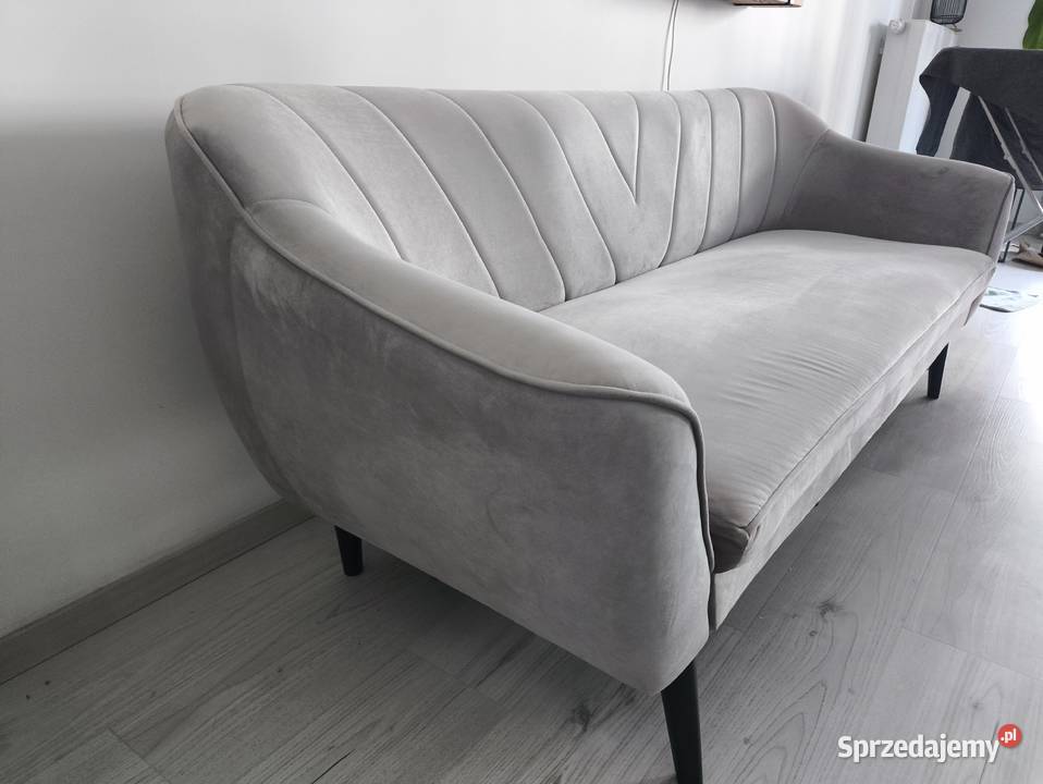 Narożnik Sofa Mia szary welurowy aksamitowa do Poznań