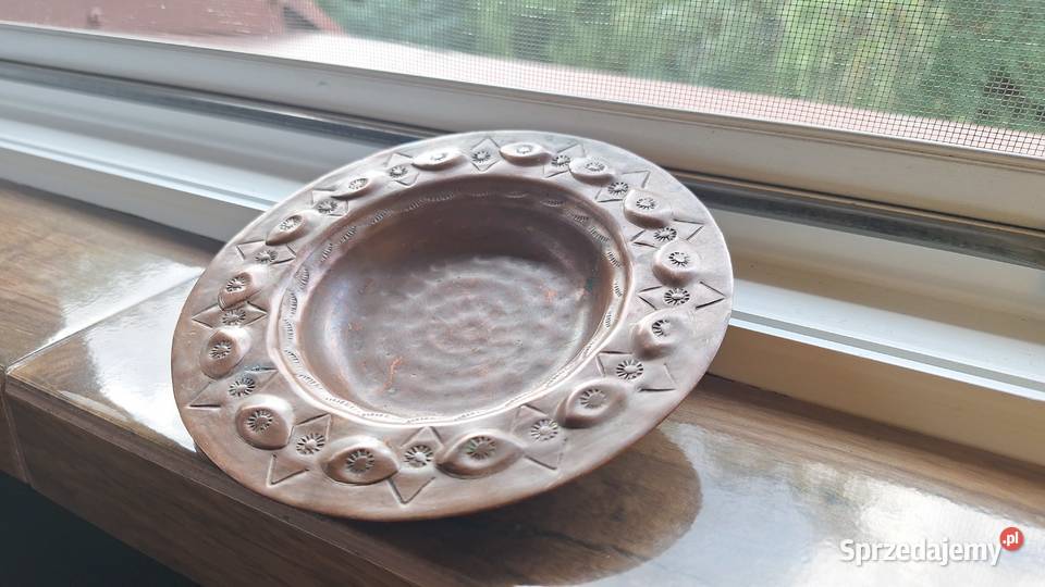 Stary spodek miseczka miedziana patera vintage Antyki Legionowo