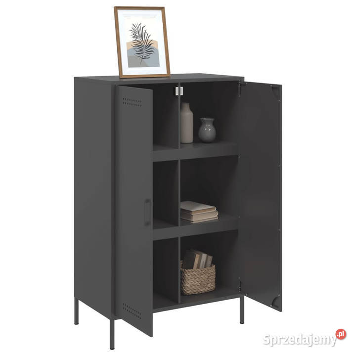 Szafka czarna 68x39x113 stal WM842964 Warszawa