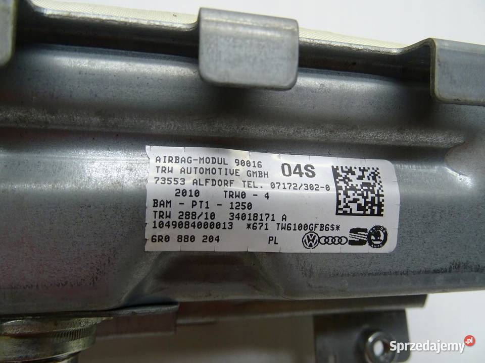 PODUSZKA PASAŻERA POWIETRZNA AIRBAG VW POLO V 6R Wyposażenie wnętrza