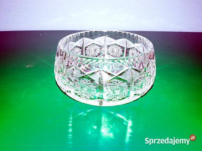 KRYSZTAŁOWA ŚREDNIA MISA na owoce słodycze epoka Ceramika i szkło