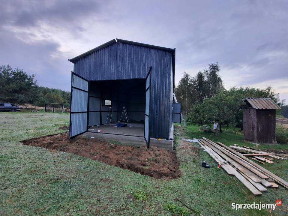 Garaż Blaszany GRAFITOWY MAGAZYN HALA Wiaty Hale Sandomierz