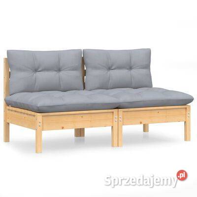 vidaXL 2osobowa sofa ogrodowa z szarymi Warszawa sprzedam