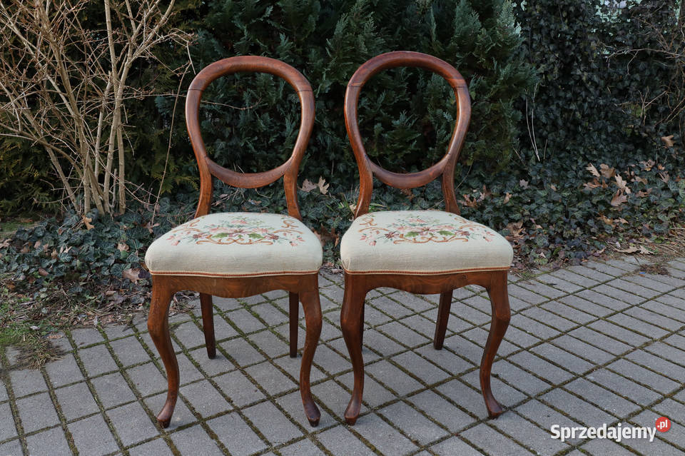 Para krzeseł krzesła Ludwik gobelin do renowacji Dobrzany